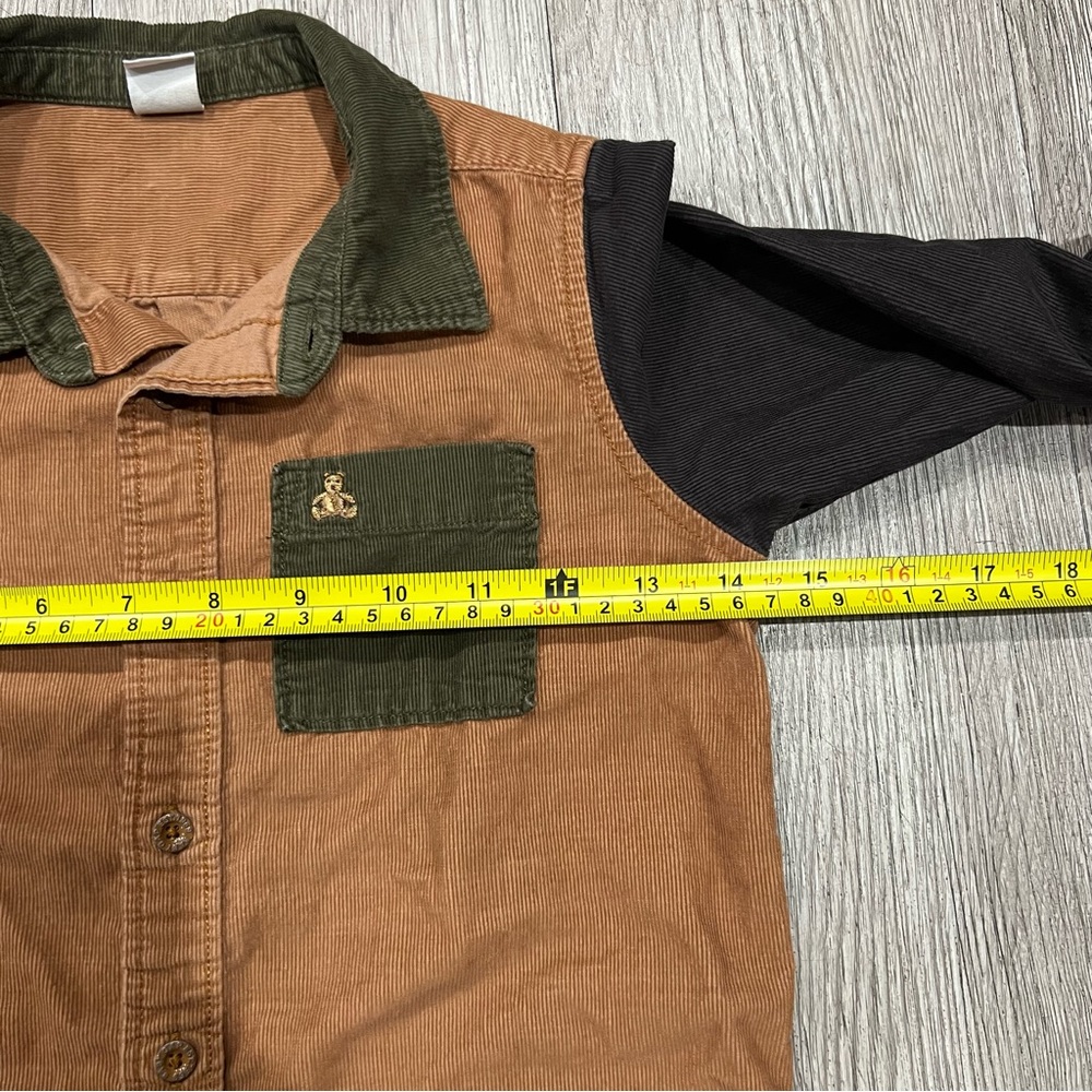 Gap Toddler Colorblock Corduroy Holiday Brown Shirt Size 5T - Picture 4 of 5